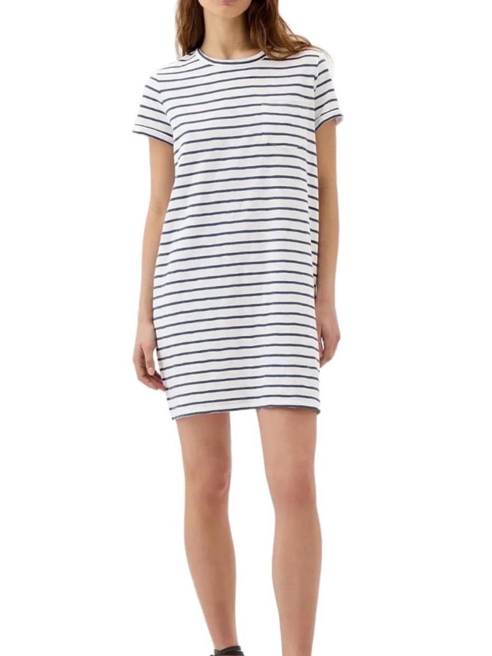 GAP | Dresses | Gap Short Visit   Sleeve Striped T Shirt Mini.. Size SP NWT